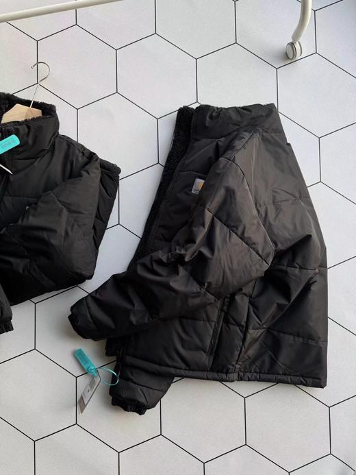 D120434美式复古Logo双面可穿立领羽绒保暖防寒夹克外套男女款 商品图10