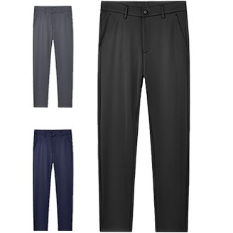 昆潮 羊毛蚕丝德绒保暖商务休闲裤（多色）