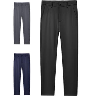 昆潮 羊毛蚕丝德绒保暖商务休闲裤（多色） 商品图0