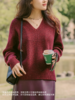【本月重磅】康赛妮彩点100%山羊绒V领毛衫FCF3CST004 商品缩略图0