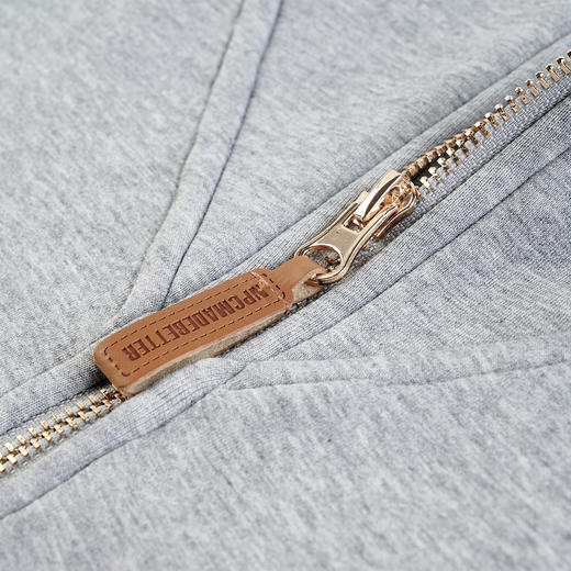 NPC潮牌重磅510克字母刺绣半开襟加绒卫衣夹克男翻领落肩NP4BST03 商品图2