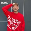 NPC潮牌CC系列蛇年限定【腰缠万贯】撞色提花廓形毛衣男CC4CSW34 商品缩略图1
