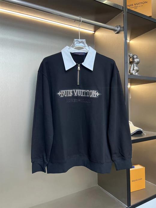 D120417新款半拉链字母LOGO情侣休闲立领卫衣 商品图4