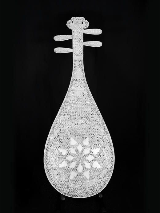 子佩集S999银手工银花丝【鸾凤和鸣·琵琶记】花丝镶嵌摆件【HSPP】大师工坊原创设计2511 商品图6