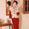 年轻红色新中式拜年服套装旗袍马甲2024年冬季新款日常保暖... 商品缩略图0