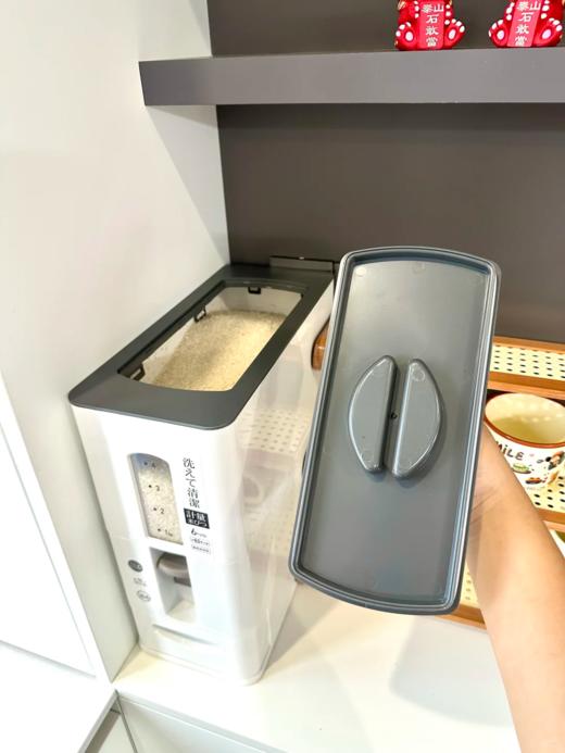 72小时内发货【自动计量米桶】ASVEL阿司倍鹭品牌，计量防潮加厚，防霾防虫防蛀，自动出米桶  别看桶小小的不大，大号的可以放24斤米，一般一袋米20斤，妥妥的方便，斜坡设计让米一粒不剩的到碗里来 商品图4