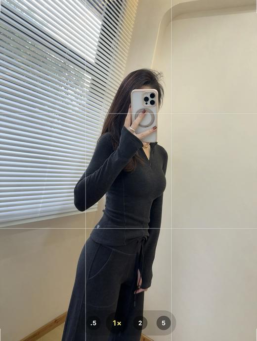 【非质量问题不退换】LULU  羊毛混纺半拉链长袖+阔腿裤（EJ） 商品图2