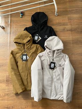 袅家冬季功能性挡风防水连帽棉服外套