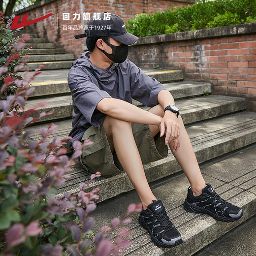 回力登山鞋男士户外抓地专业徒步鞋子秋冬新款休闲网面越野运动鞋 商品图4