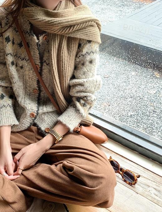 二店y 【M9126】唯品会订单~百搭费尔岛羊毛毛衣开衫外套 商品图8