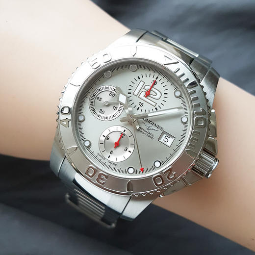 【95新】LONGINES 浪琴L3.673.4.76.6自动机械机芯日期显示；计时41MM（男款）康卡斯系列精钢 261125TJ20 商品图8