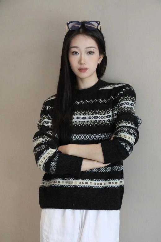 北欧假期费尔岛羊毛针织衫 B01JY26010 商品图8
