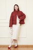 LNNNS 红色减龄牛角扣休闲羽绒服外套 21611 商品缩略图2