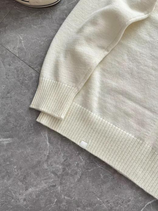 D120436秋冬慵懒松感弛暖糯羊绒质感男士半拉链针织衫 商品图9