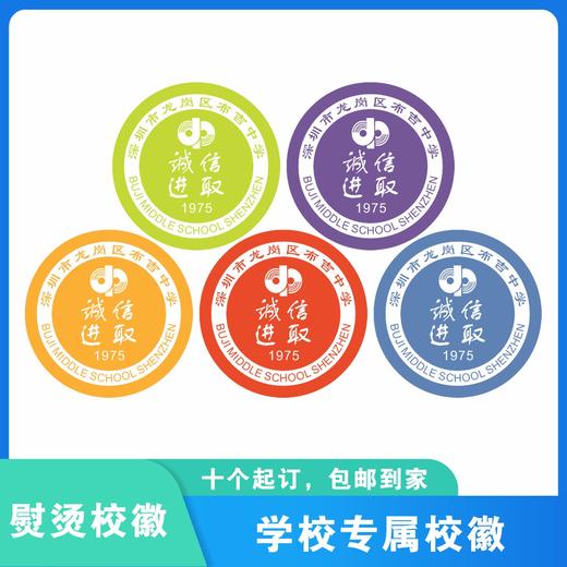 通版深圳市龙岗区布吉中学校徽礼服布标姓名贴章可缝烫现货现发51 商品图0