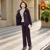 XK H18596洋气妈妈冬装套装加厚运动服两件套 商品缩略图1