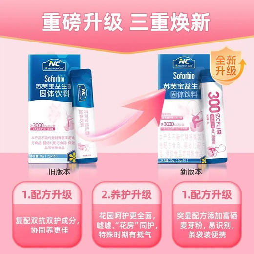 纽新宝NC苏芙宝益生菌（蔓越莓味）调节私处菌群 10条/盒 保质期到27年4月 商品图1
