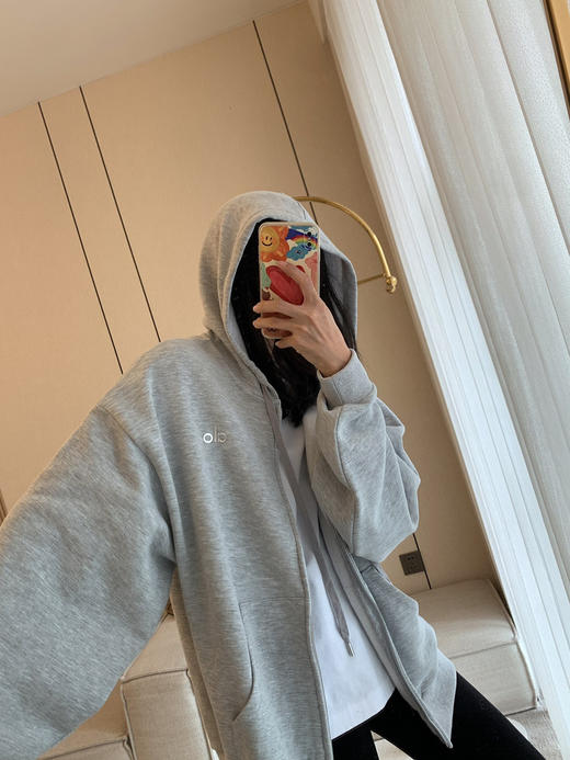 124-2 alo连帽加绒拉链卫衣开衫 售完无补 商品图3