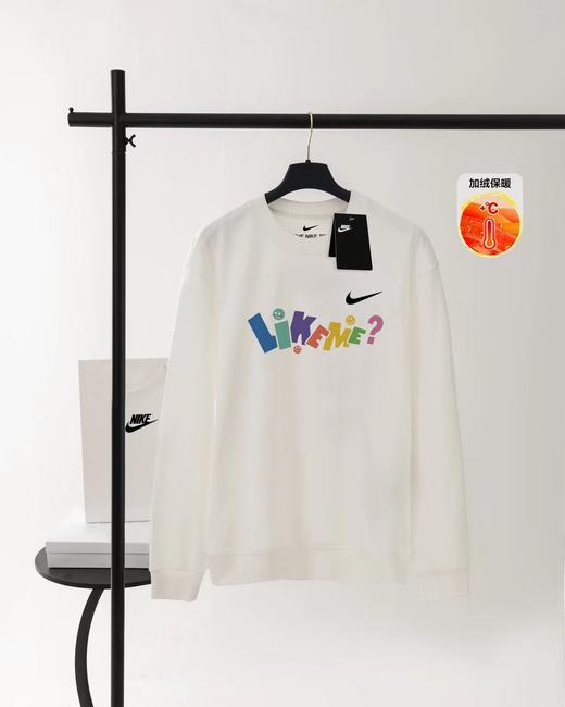 D120418加绒加厚彩色字母抓绒保暖圆领卫衣男女同款 商品图1