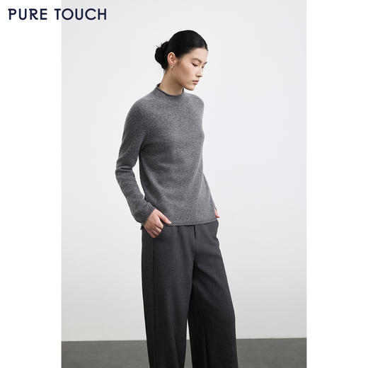 商场同款PURE TOUCH女装25秋冬新款绒毛混纺半高领毛针织衫毛衣 商品图4