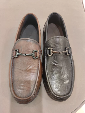 【云粉节】BF楼千百度男鞋2026新款潮流头层牛皮真皮男士商务休闲时尚软底一脚蹬豆豆鞋A26116354吊牌价1099活动价747