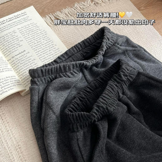 【妈见夸‼️90-170💰39.9/条】这条一体绒弯刀裤太绝了‼️加绒加厚秋冬保暖冬季系带休闲风纯色休闲裤聚 商品图2