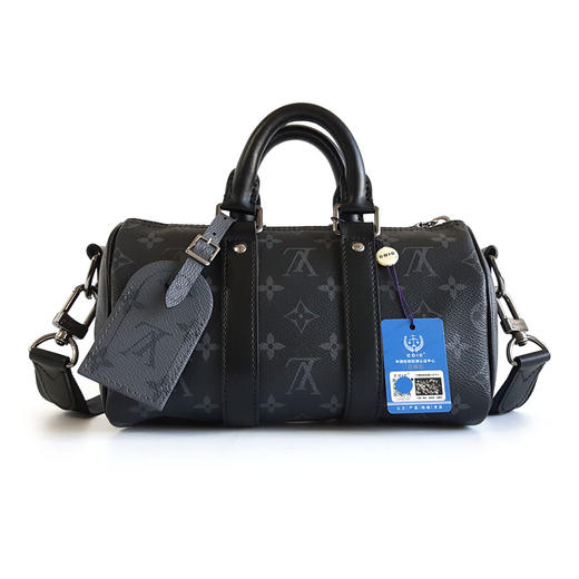 【95新】LV路易威登KeepallM46271黑武士黑老花keepall 25手提单肩包中性款 241125NJT12 商品图0