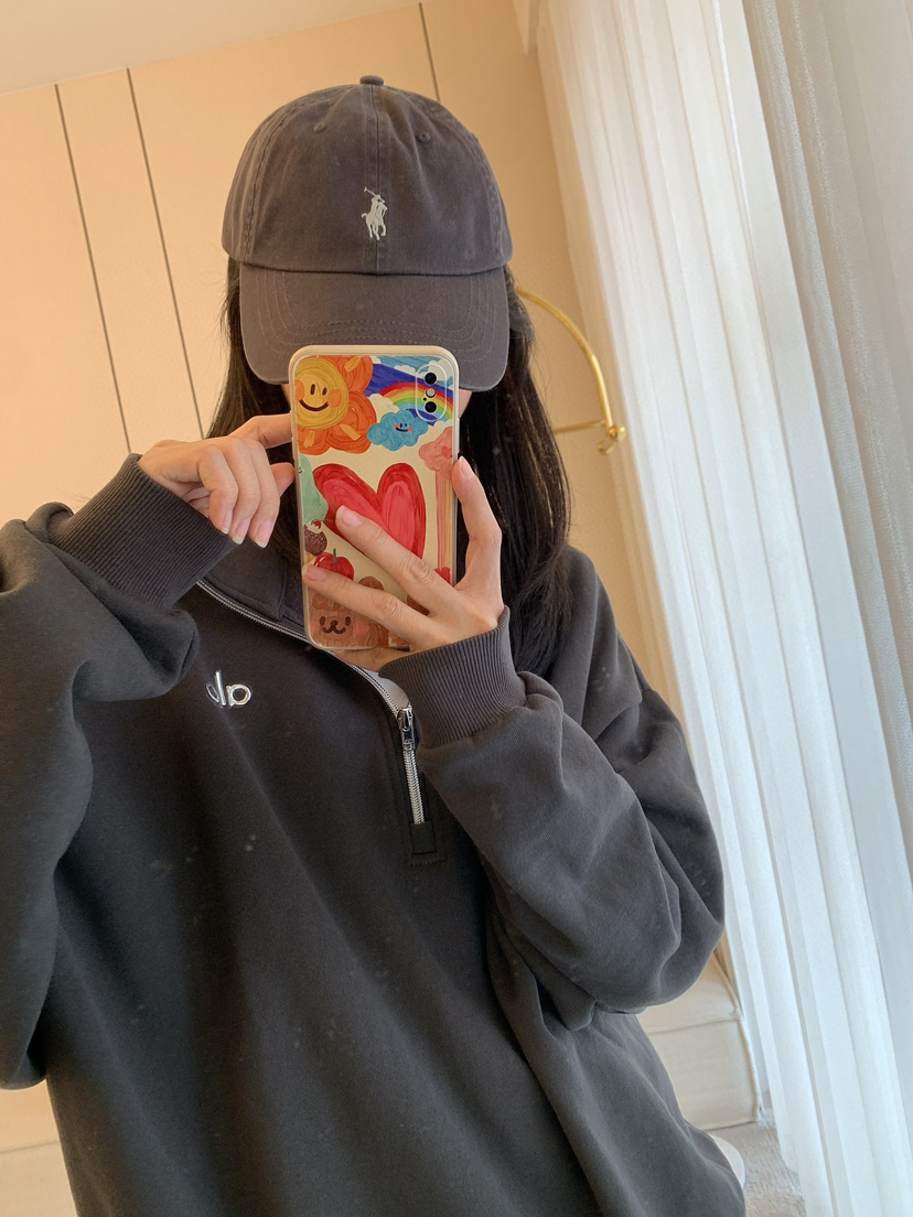 124-1 alo半拉链加绒卫衣 售完无补 仅此一批