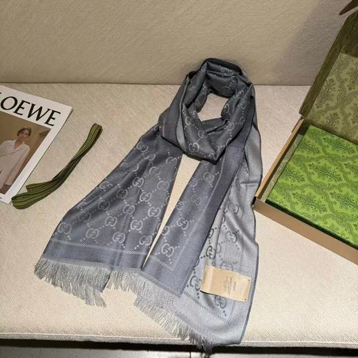 【双12特惠】【送礼盒礼袋】Gucci古驰织花羊毛真丝围巾  商品图8