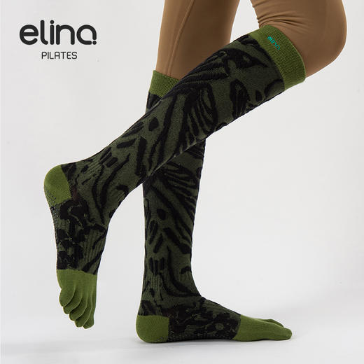 一恋普拉提2026新款浮雕高筒五指袜EYG24016 商品图3