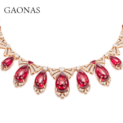 流光溢彩馥郁耀眼红色高定项链 11790XR 商品图2