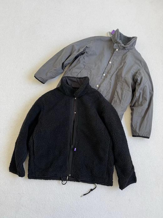 D120426男女排扣立领夹克外套紫标双面穿抓绒夹克 商品图1