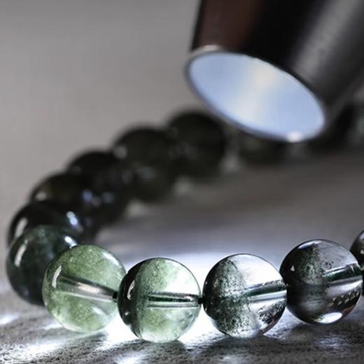 凝幽蕴翠·天然巴西绿幽灵水晶聚宝盆手串 商品图3