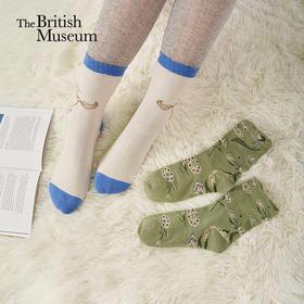 大英博物馆 新年系列希腊奔马 工艺美术系列德摩根 提花中筒袜