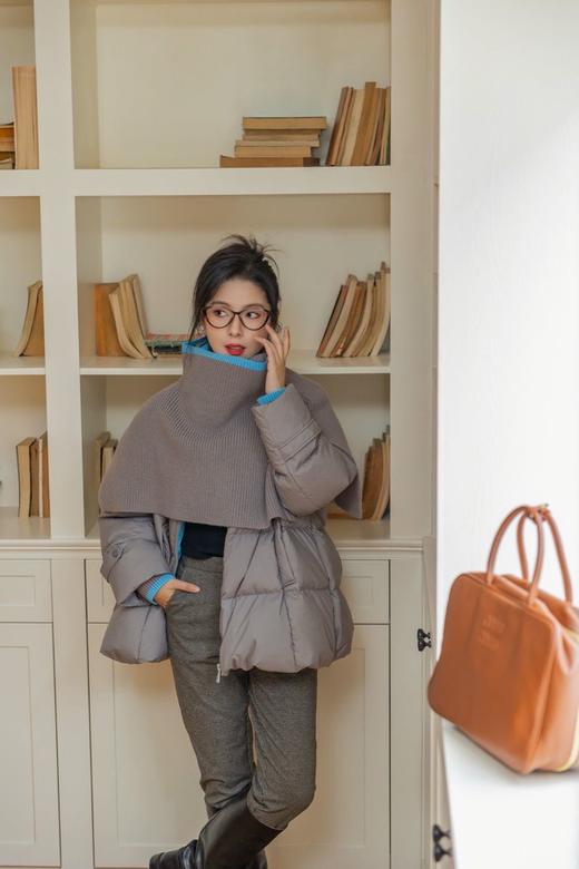 Kai & Kiera 小众设计针织披肩保暖羽绒服 21612 商品图2