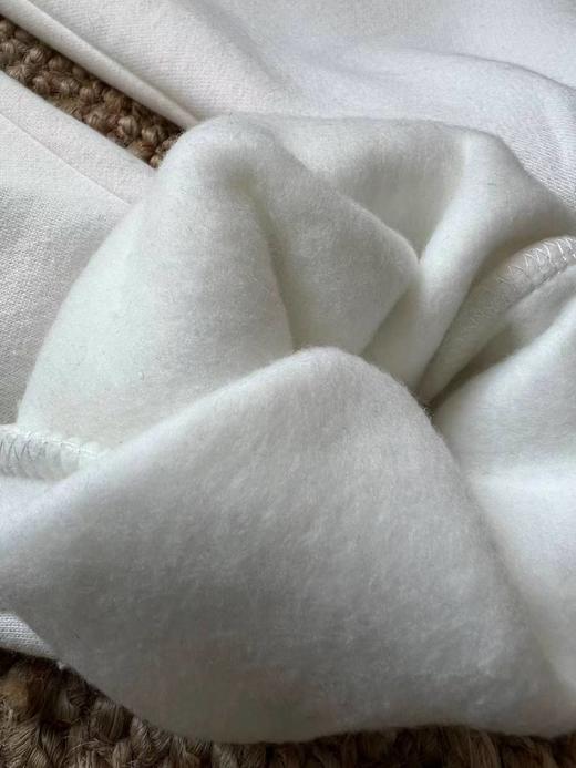 D120432联名款刺绣logo白色拉绒卫裤男女同款 商品图5