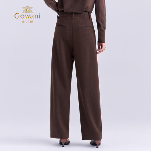 乔万尼2025冬新品宽松立体剪裁弯刀裤显瘦百搭裤子ED4F702 商品图4