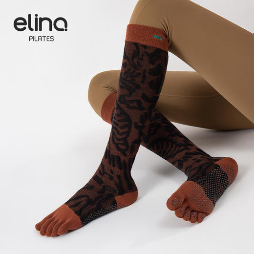 一恋普拉提2026新款浮雕高筒五指袜EYG24016 商品图6