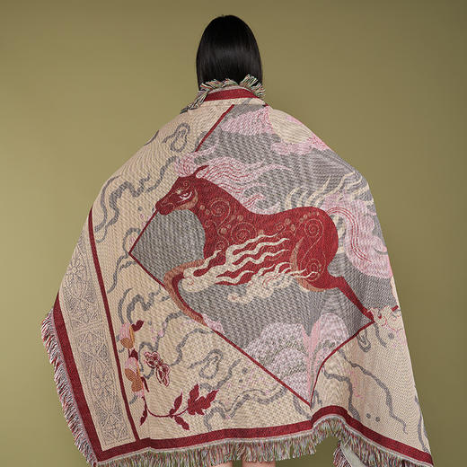 大英博物馆 新年系列 以梦为马 提花毯 盖毯 商品图3