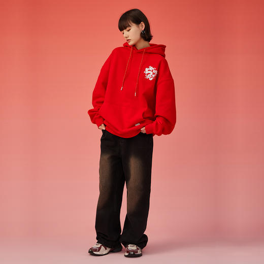 NPC潮牌⌈龍⌋重登场新年限定国风水墨剪纸糖画龙年卫衣NP3CST04 商品图2