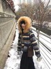 D120413新款2025复古撞色可拆卸毛领羊羔毛棉服外套 商品缩略图7