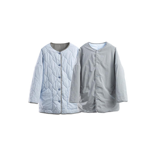 绽放822朵/时刻撞色棉服·两面穿撞色棉衣宽松中长款冬季厚外套 商品图4