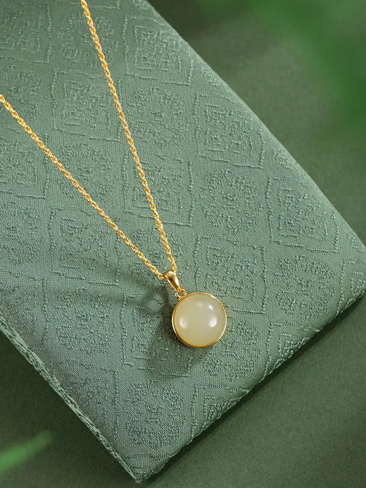 子佩集【江山如画】银S925套链【DZ07160】千里江山镀金晴水玉项链古法银2511 商品图7