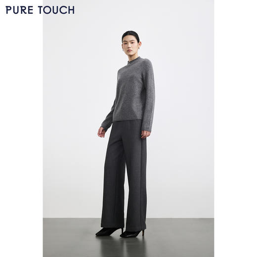 商场同款PURE TOUCH女装25秋冬新款绒毛混纺半高领毛针织衫毛衣 商品图1