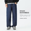 回力经典黑色牛仔裤男2025秋季新款显瘦直筒松紧腰蓝色牛仔长裤子 商品缩略图3