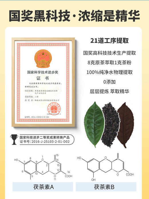 推荐【黑茶界标杆·金花黑茶】  国奖速溶养生茶便携装 轻体养生肠道刮油 商品图7