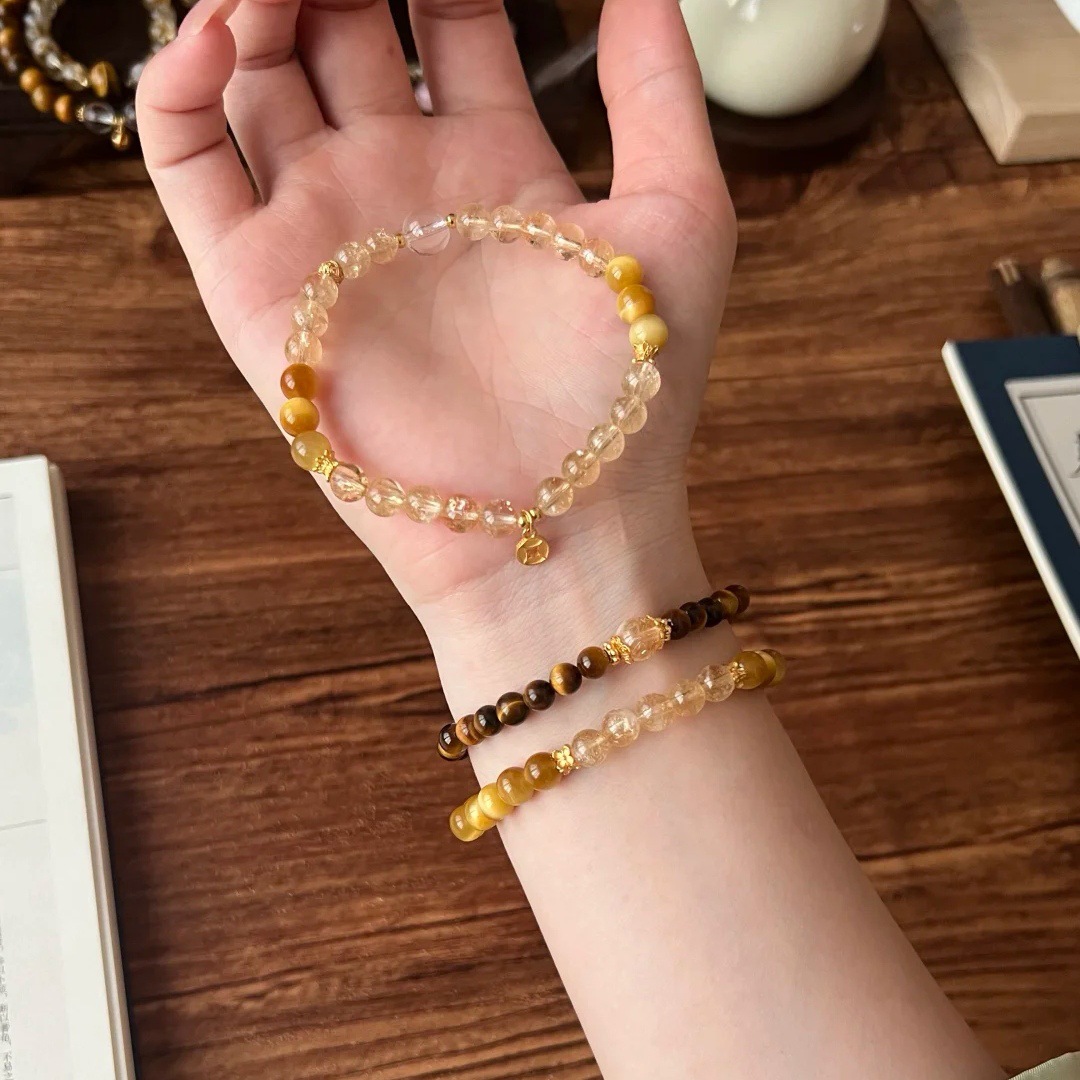 钻石豪门11000积分腰缠万贯黄水晶虎眼石多串手串
