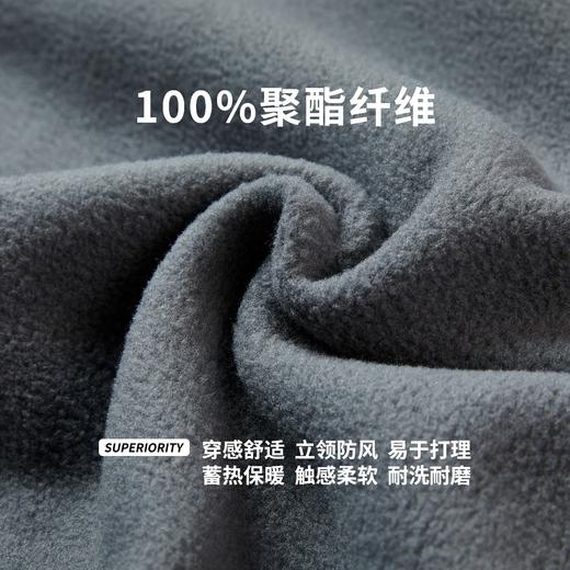 NPC潮牌口袋字母刺绣双面摇粒绒拉链衫男夹克双头拉链NP4BTJ07 商品图4