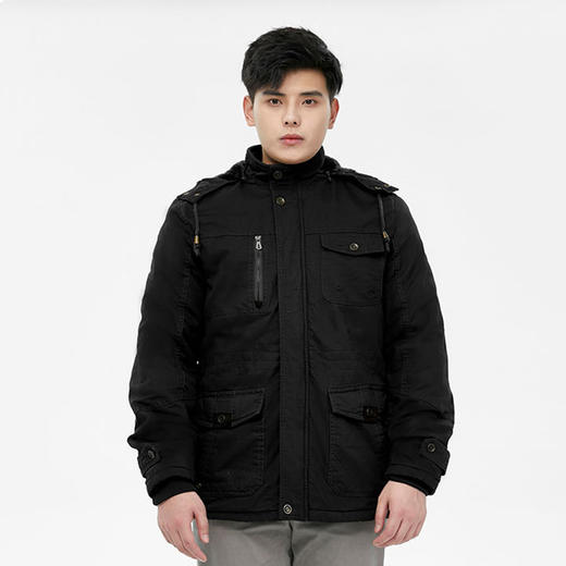 【NiceSelf 男士工装夹克外套】重工打板，硬汉型男必入！加绒加厚内里，上身防风锁温，韩系修身版型，干练利落，商务休闲通勤都能穿 商品图4