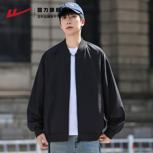 回力外套男款春秋2025新款飞行员夹克棒球服棉服美式工装上衣 商品图0